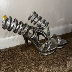Sexy silver heels